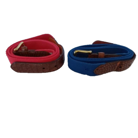 Mens Orvis size 44 canvas & leather belts - Picture 4 of 6